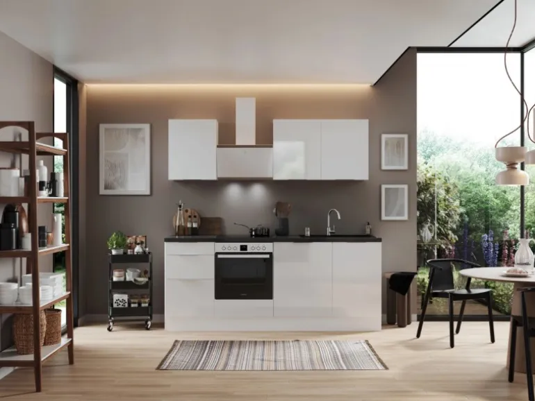 Respekta Selection Küchenzeile Elisabeth RS220WWH 220 cm Weiß