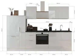 Respekta Selection Küchenzeile Elisabeth RS310AAH 310 cm Artisan Eiche Nachbild.