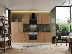 Respekta Selection Küchenzeile Elisabeth RS310WAH 310 cm Artisan Eiche Nb.-Weiß