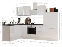 Respekta Selection Winkelküche Elisabeth RSL310AWH 310 cm Weiß-Artisan Eiche Nb.