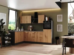 Respekta Selection Winkelküche Elisabeth RSL280HGAH 280 cm Artisan Eiche Nb-Grau