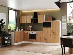 Respekta Selection Winkelküche Elisabeth RSL340WAH 340 cm Artisan Eiche Nb.-Weiß