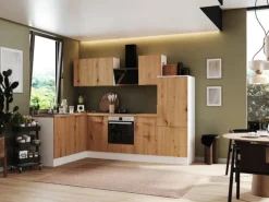 Respekta Selection Winkelküche Elisabeth RSL280WAH 280 cm Artisan Eiche Nb.-Weiß