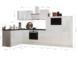 Respekta Selection Winkelküche Elisabeth RSL370AGH 370 cm Grau-Artisan Eiche Nb.