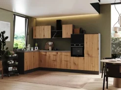 Respekta Selection Winkelküche Elisabeth RSL340HGAH 340 cm Artisan Eiche Nb-Grau