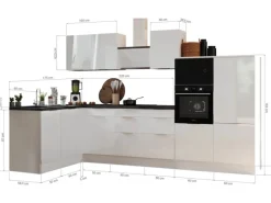 Respekta Selection Winkelküche Elisabeth RSL340HGAH 340 cm Artisan Eiche Nb-Grau