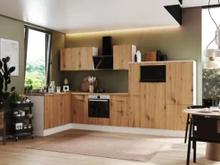 Respekta Selection Winkelküche Elisabeth RSL370WAH 370 cm Artisan Eiche Nb.-Weiß