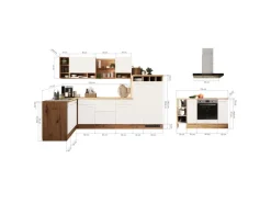 Respekta Winkelküche Hilde 310 x 172 cm Grau