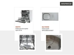 Respekta Winkelküche Hilde 280 x 172 cm mit Kücheninsel Weiß