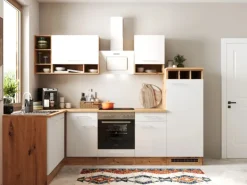 Respekta Winkelküche Hilde 280 x 172 cm mit Kücheninsel Weiß