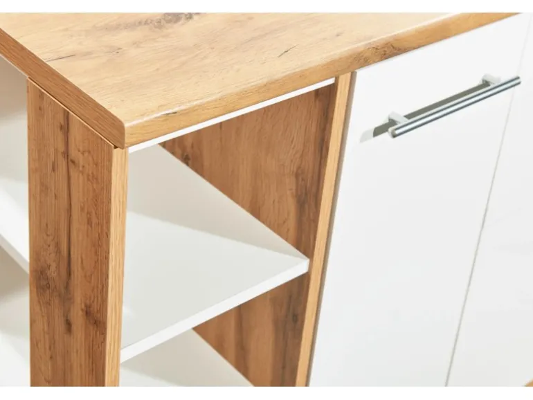 Respekta Winkelküche Hilde 280 x 172 cm mit Kücheninsel Weiß