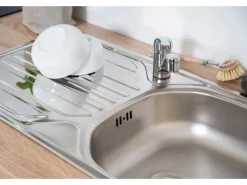 Respekta Winkelküche KBL310ESSS 310 cm Schwarz-Eiche Sonoma Sägerau Nachbildung