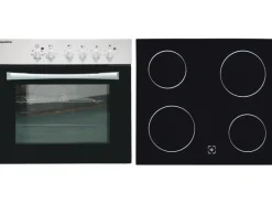 Respekta Winkelküche KBL280WGCG 280 x 172 cm Grau-Weiß-Butcher Nussbaum