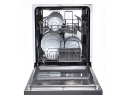 Respekta Winkelküche KBL280WGCG 280 x 172 cm Grau-Weiß-Butcher Nussbaum