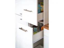 Respekta Winkelküche KBL310WWCGKEG 310 x 172 cm Weiß-Butcher Nussbaum