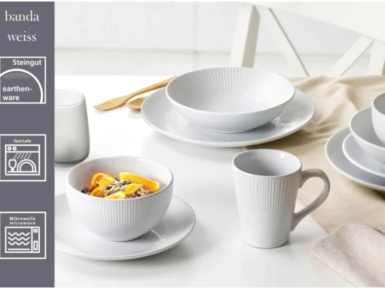 Ritzenhoff & Breker Banda Frühstücks-Set 18-teilig Weiß