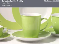 Ritzenhoff & Breker Doppio Kaffeebecher 320 ml 4er Set Grün