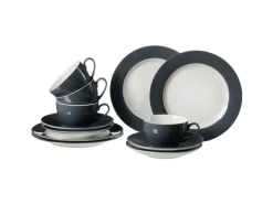 Ritzenhoff & Breker Doppio Kaffeeservice 12-teilig Anthrazit
