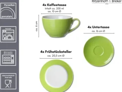 Ritzenhoff & Breker Doppio Kaffeeservice 12-teilig Grün