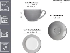Ritzenhoff & Breker Doppio Kaffeeservice 12-teilig Indigo Blau