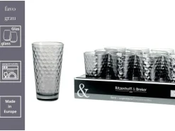 Ritzenhoff & Breker Favo Longdrinkgläser 400 ml 6er Set grau
