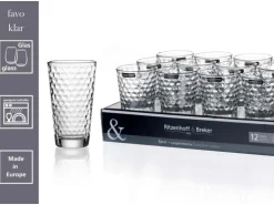 Ritzenhoff & Breker Favo Longdrinkgläser 400 ml 12er Set transparent