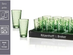 Ritzenhoff & Breker Favo Longdrinkgläser 400 ml 6er Set grün