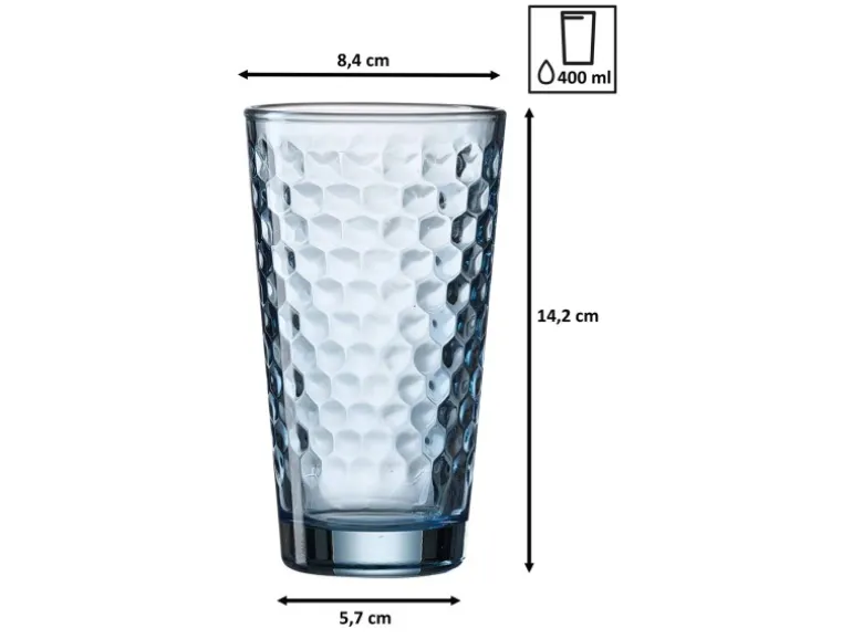 Ritzenhoff & Breker Favo Longdrinkgläser 400 ml 6er Set blau