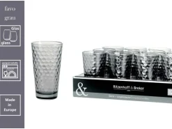 Ritzenhoff & Breker Favo Longdrinkgläser 400 ml 12er Set grau
