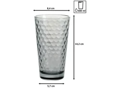 Ritzenhoff & Breker Favo Longdrinkgläser 400 ml 12er Set grau