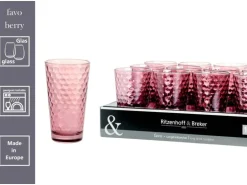 Ritzenhoff & Breker Favo Longdrinkgläser 400 ml 6er Set berry
