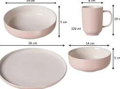 Ritzenhoff & Breker Jasper Kombiservice 16-teilig Rosa