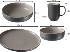 Ritzenhoff & Breker Jasper Kombiservice 16-teilig Grau