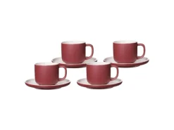 Ritzenhoff & Breker Jasper Kaffeetasse mit Untertasse 240 ml 4er Set Beere
