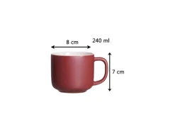 Ritzenhoff & Breker Jasper Kaffeetasse mit Untertasse 240 ml 4er Set Beere