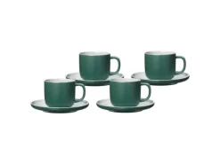 Ritzenhoff & Breker Jasper Kaffeetasse mit Untertasse 240 ml 4er Set Grün