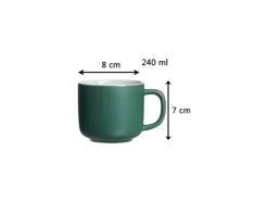 Ritzenhoff & Breker Jasper Kaffeetasse mit Untertasse 240 ml 4er Set Grün
