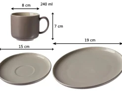 Ritzenhoff & Breker Jasper Kaffeeservice 12-teilig Taupe