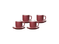 Ritzenhoff & Breker Jasper Espressotasse mit Untertasse 100 ml 4er Set Beere