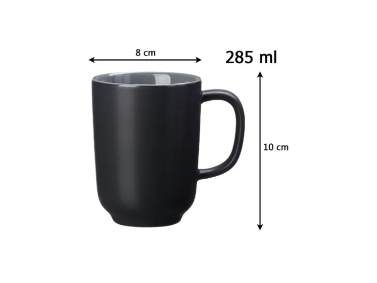Ritzenhoff & Breker Jasper Kaffeebecher 285 ml 6er Set Schwarz