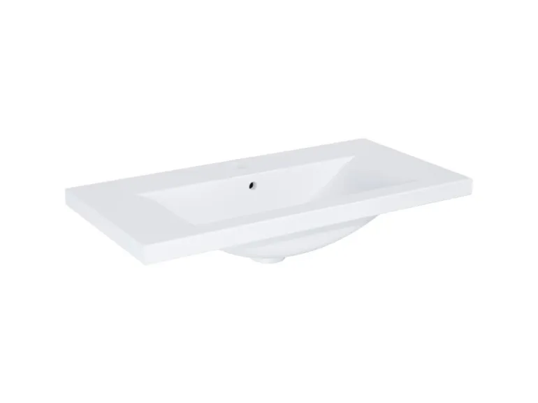 Roca Standard-Waschbecken Cheese 80 cm Eckig Weißglanz