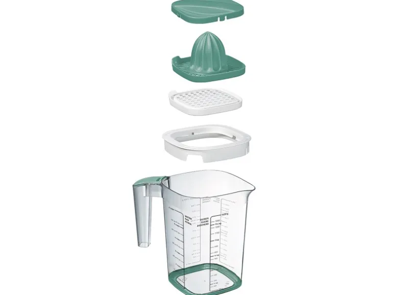 Rotho Back-Messbecher Loft 1,5 l Transparent Mistletoe Green