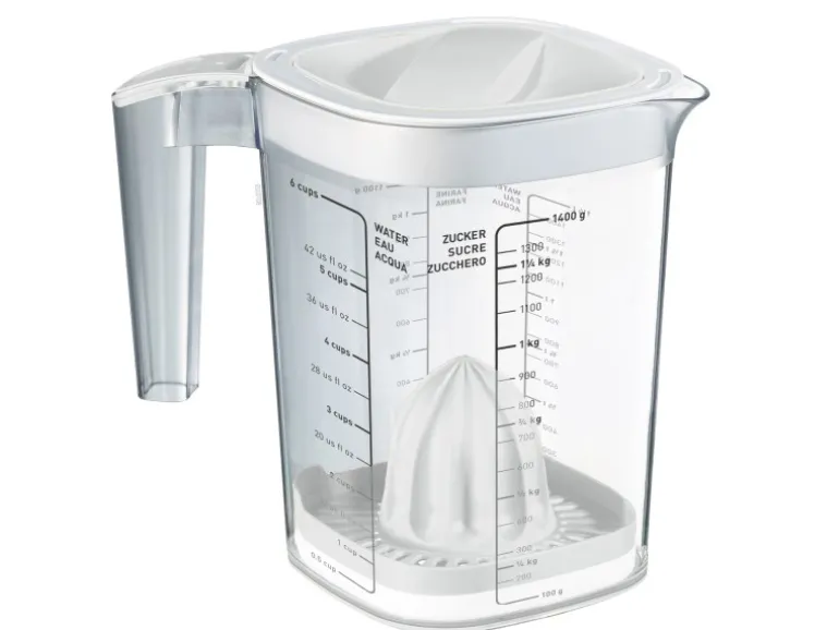 Rotho Back-Messbecher Loft 1,5 l Weiß-Transparent