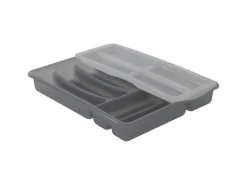 Rotho Besteckkasten Basic mit 6 Fächer Topglide Anthrazit