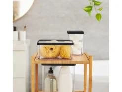 Rotho Dose Loft Premium Breit 2,25 l Transparent-Schwarz