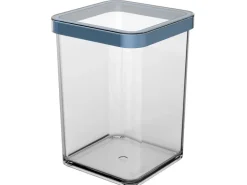 Rotho Dose Loft Premium Quadratisch 1 l Transparent Horizontblau