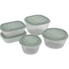 Rotho Frischhaltedosen-Set Elements Mistletoe Green 5-teilig