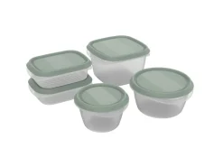 Rotho Frischhaltedosen-Set Elements Mistletoe Green 5-teilig