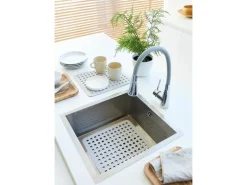 Rotho Küchen-Spülbeckenmatte Basic 27 cm x 31 cm Cool Grey