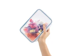 Rotho Kühlschrankdose Clic & Lock Glas 1,3 l Horizontblau